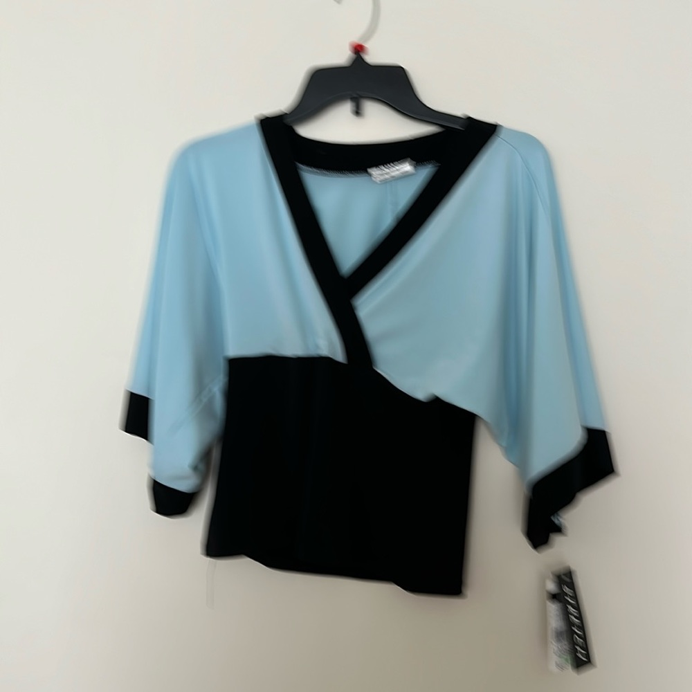 BRAND NEW A BYERS, LOW CUT BLOUSE.  SIZE L